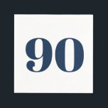 Bold Navy Ninetieth Birthday Cocktail Napkins<br><div class="desc">Bold Navy 90th Birthday cocktail napkins.  Simple.</div>