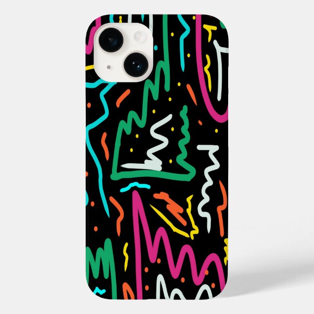 Bold Neon Contrast Party Print Case-Mate iPhone Case (Back)
