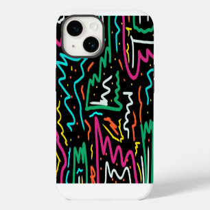 Bold Neon Contrast Party Print iPhone 14 Case