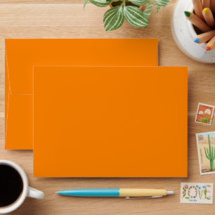 Bold Neon Orange A7 Envelope for Greeting Cards