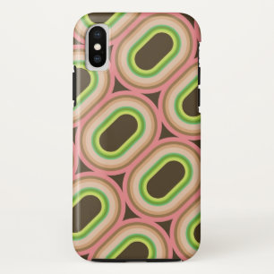 Bold Neon Pink & Green Rings Abstract Pattern Case
