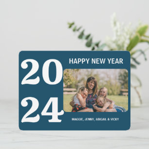 Bold New Year Photo Holiday Card