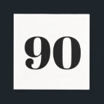 Bold Ninetieth Birthday Cocktail Napkins<br><div class="desc">Bold 90th Birthday cocktail napkins.  Simple.</div>