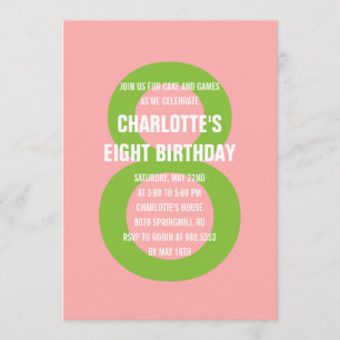 Bold Number Birthday Party Invitation
