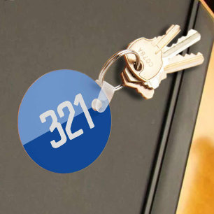 Bold Number Design. Key Ring