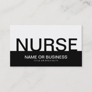 bold NURSE Business Card
