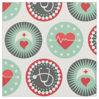 Bold Nurse Pattern - LPN RN Healthcare Fabric