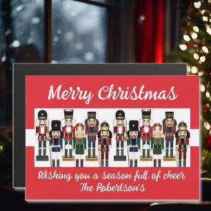 Bold Nutcrackers Custom Text Christmas Magnet Card