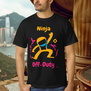 Bold Off-Duty Ninja Graphic pop art neon style T-Shirt