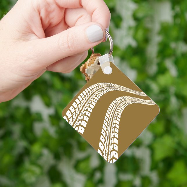 Bold Off-Road Tire Track Rugged Automotive Key Ring (Creator Uploaded)