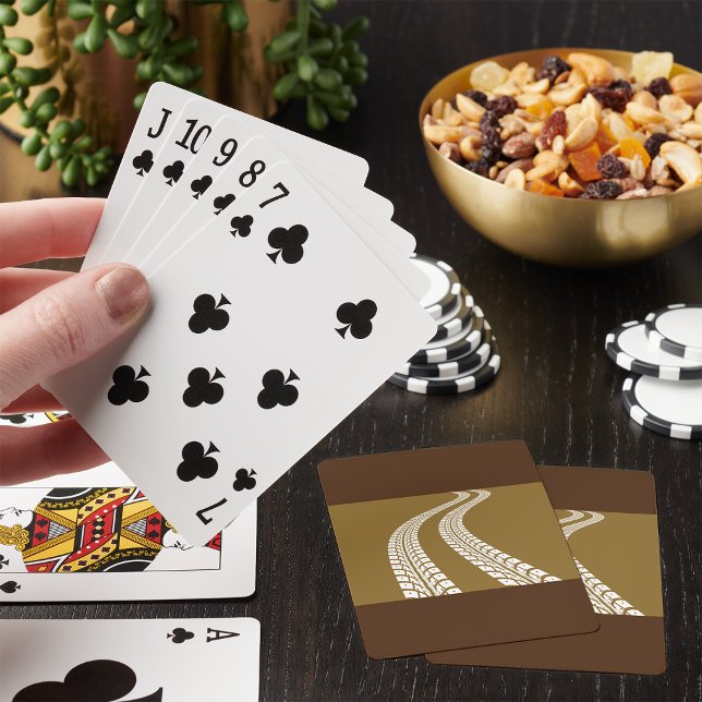 Bold Off-Road Tire Track Rugged Automotive Playing Cards (Creator Uploaded)