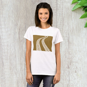 Bold Off-Road Tire Track Rugged Automotive T-Shirt