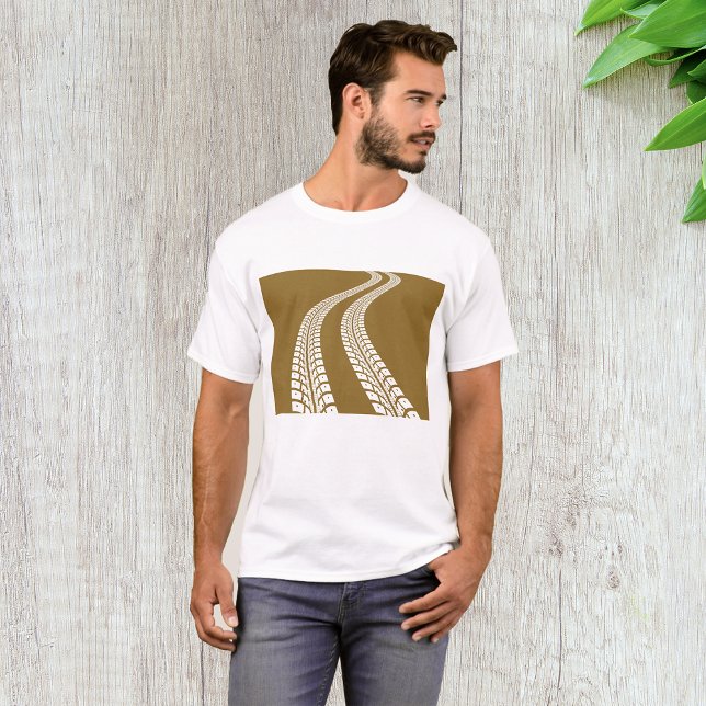 Bold Off-Road Tire Track Rugged Automotive T-Shirt (Creator Uploaded)