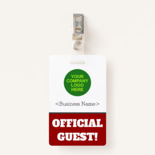 Bold "OFFICIAL GUEST!" Badge ID Badge