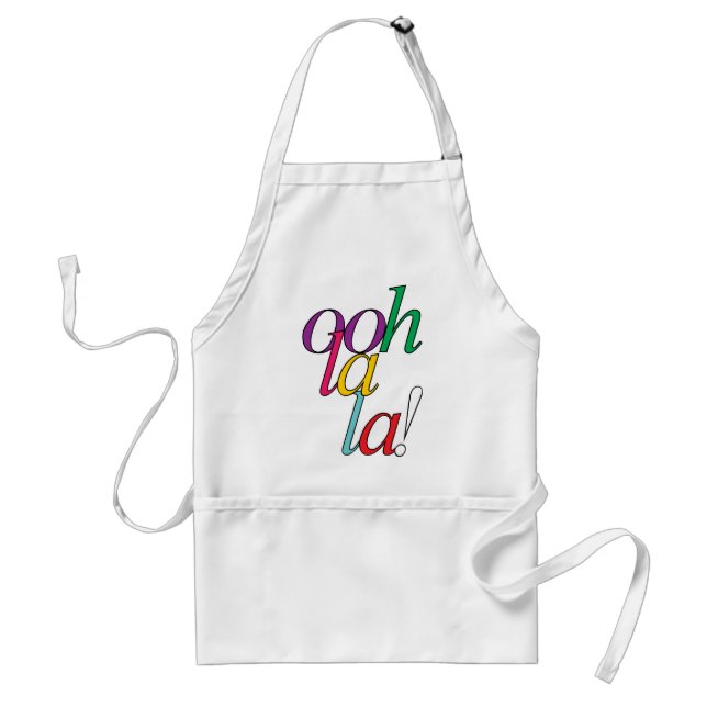 Bold "ooh La la!" in bright multi colours Standard Apron (Front)