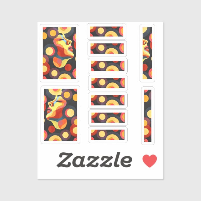 Bold Orange Fashion Art (Sheet)