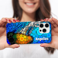 Bold orange jellyfish blue ocean custom name