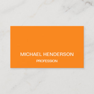 Bold orange minimalist modern business cards