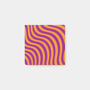 Bold Orange Purple Zebra Stripe Vibrant Minimalist Post-it Notes