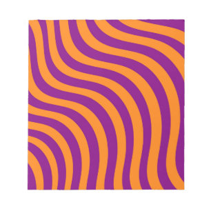 Bold Orange Purple Zebra Stripe Vibrant Spring  Notepad