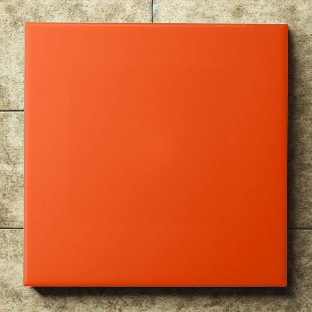 Bold Orange Red #ff4500 Statement Accent Tile (Creator Uploaded)