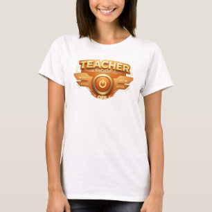 Bold Orange TEACH MODE OFF Wearable Art T-Shirt