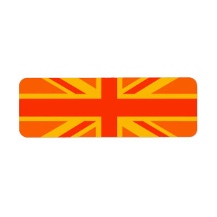 Bold Orange Union Jack British Flag Swag