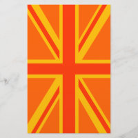Bold Orange Union Jack British Flag Swag
