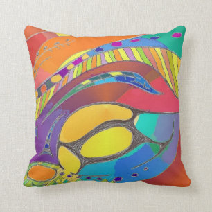 Bold Organic Cushion red