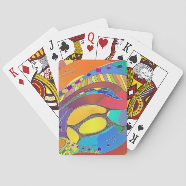 Bold Organic Design Playing Cards (Back)