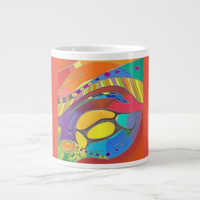 Bold Organic Life Jumbo Mug Red (Front)