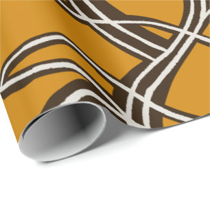 Bold organic stripes wrapping paper