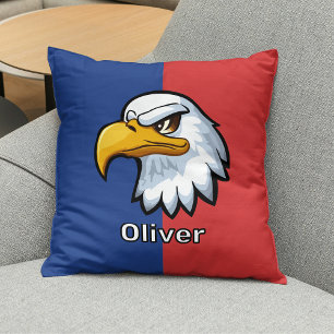 Bold Patriotic Cartoon Eagle Personalised Cushion