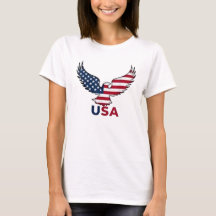 Bold Patriotic Eagle and Flag Design for America