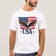 Bold Patriotic Eagle and Flag Design for America