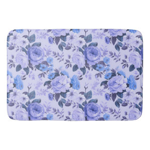 Bold periwinkle statement colour bath mat