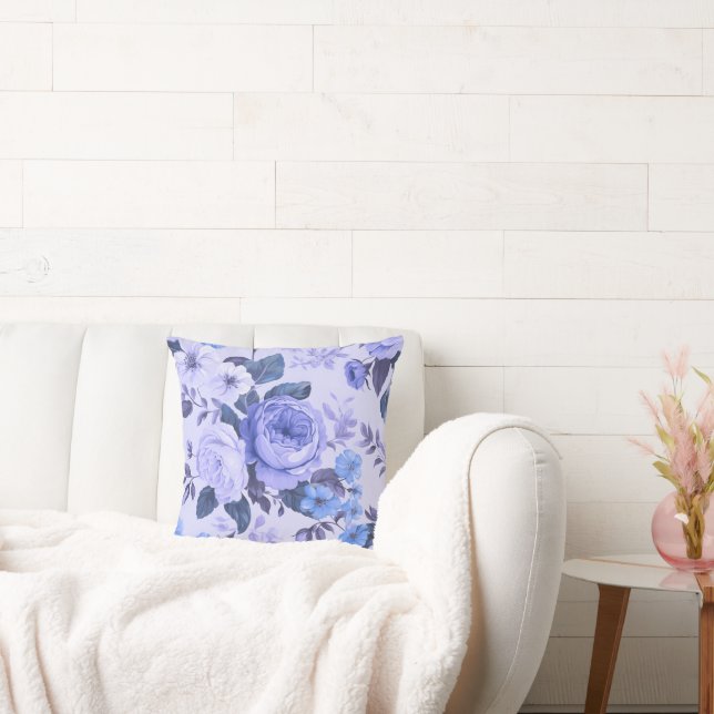 Bold periwinkle statement colour cushion (Couch)