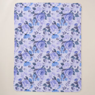 Bold periwinkle statement colour sherpa blanket