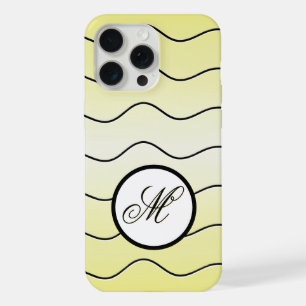 Bold Personal Initial On Mellow Butter Yellow iPhone 15 Pro Max Case