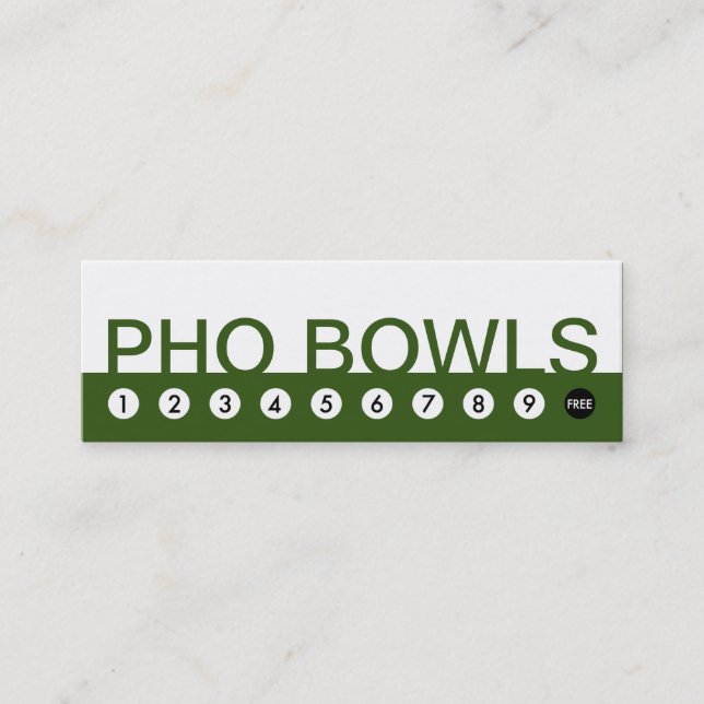 bold PHO BOWLS customer loyalty (Front)
