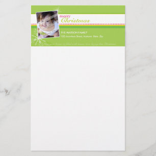 BOLD PHOTO CHRISTMAS NOTEPAPER :: brightlyflaked 2 Stationery