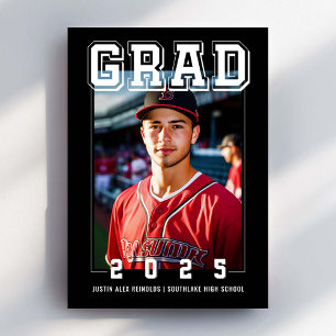 Bold Photo Modern Graduation Invitation