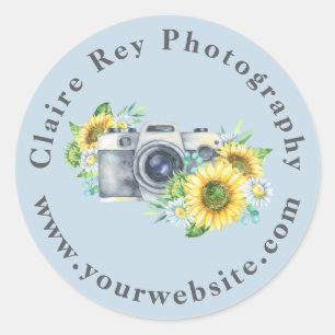 Bold Photographer Logo Sticker Packed with care