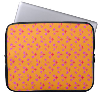 Bold Pink and Magenta Floral Abstract Pattern Laptop Sleeve