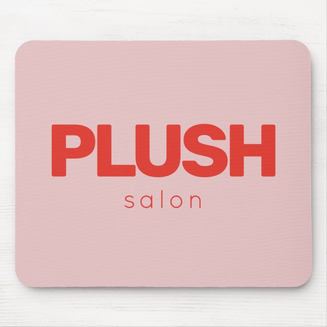 Bold Pink and Red Modern Business Personalised Mouse Mat (Front)