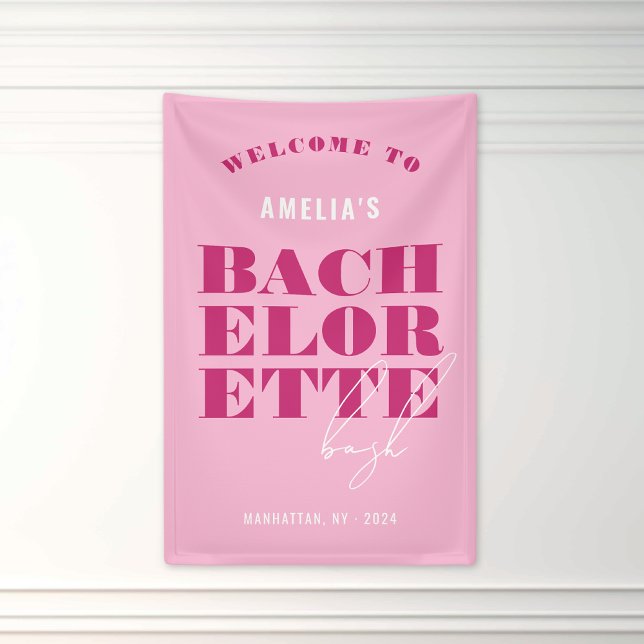 Bold Pink Bachelorette Bash Banner (Creator Uploaded)
