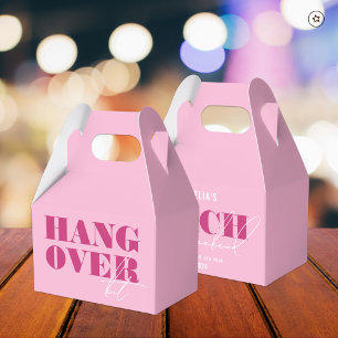 Bold Pink Bachelorette Weekend Hangover Kit Favour Box