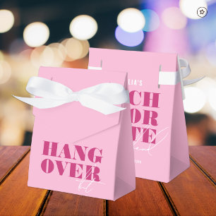Bold Pink Bachelorette Weekend Hangover Kit Favour Box