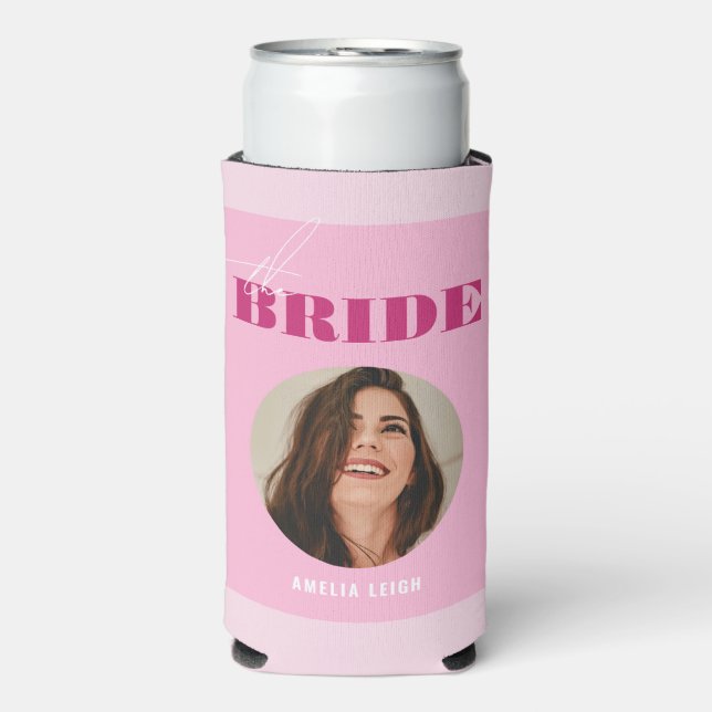 Bold Pink Bachelorette Weekend Seltzer Can Cooler (Seltzer Front)