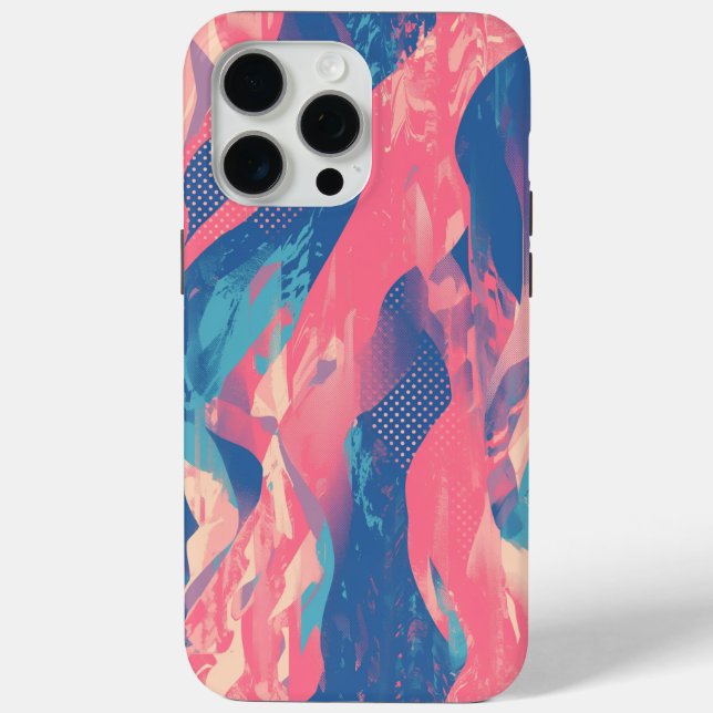 🎨 Bold Pink & Blue Abstract Pattern - Dynamic & F Case-Mate iPhone Case (Back)